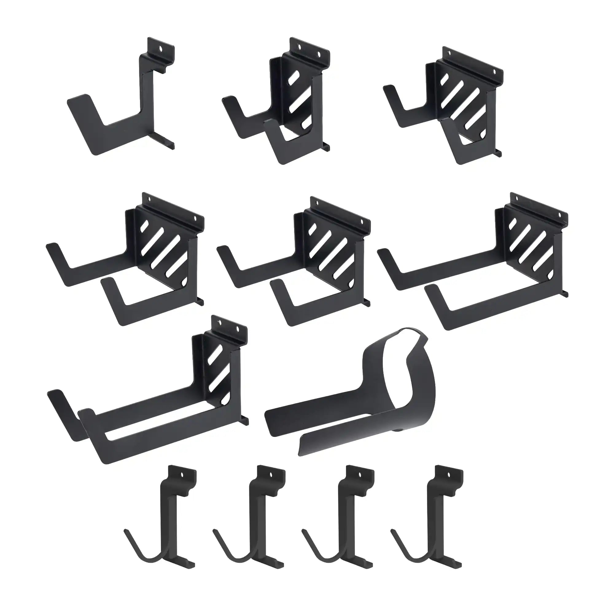 Hook Kit | 12-Piece Heavy-Gauge Steel Slatwall Hook Assortment