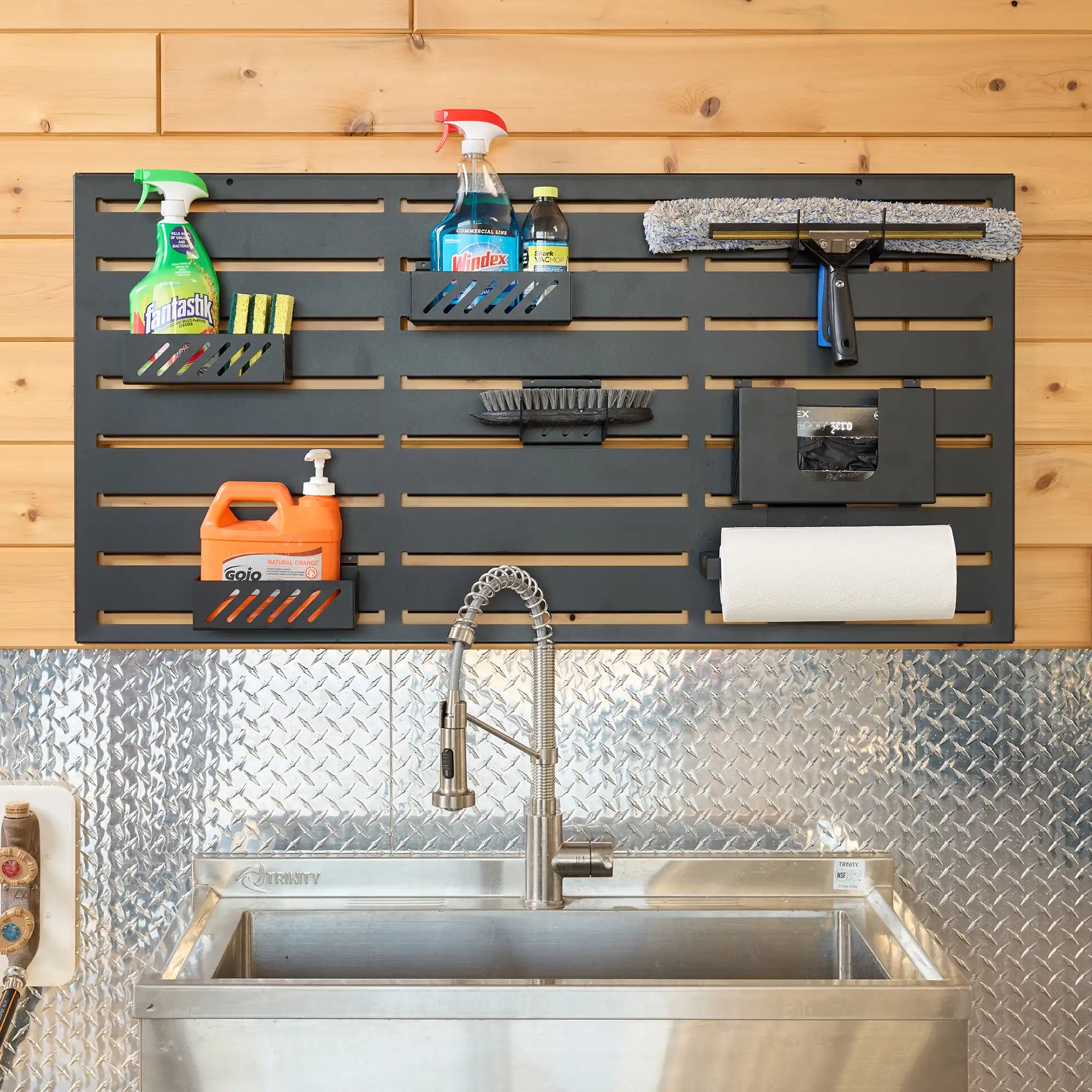 Sink Kit | Complete Steel Utility Sink Organizer & Cleanup Station