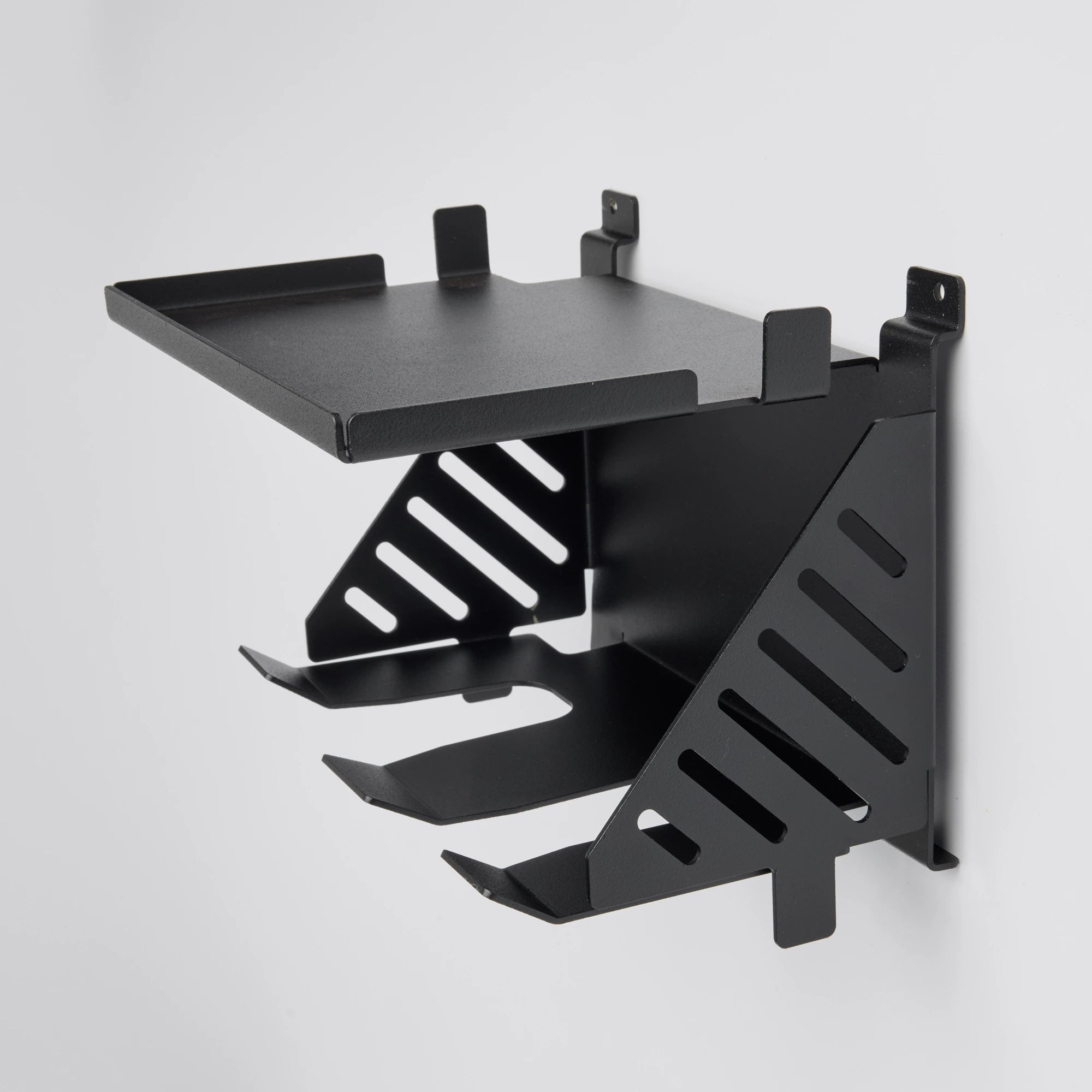 Universal Drill Shelf | 2-Piece Power Tool Organizer with Cord Wrap - Bluegill Steel